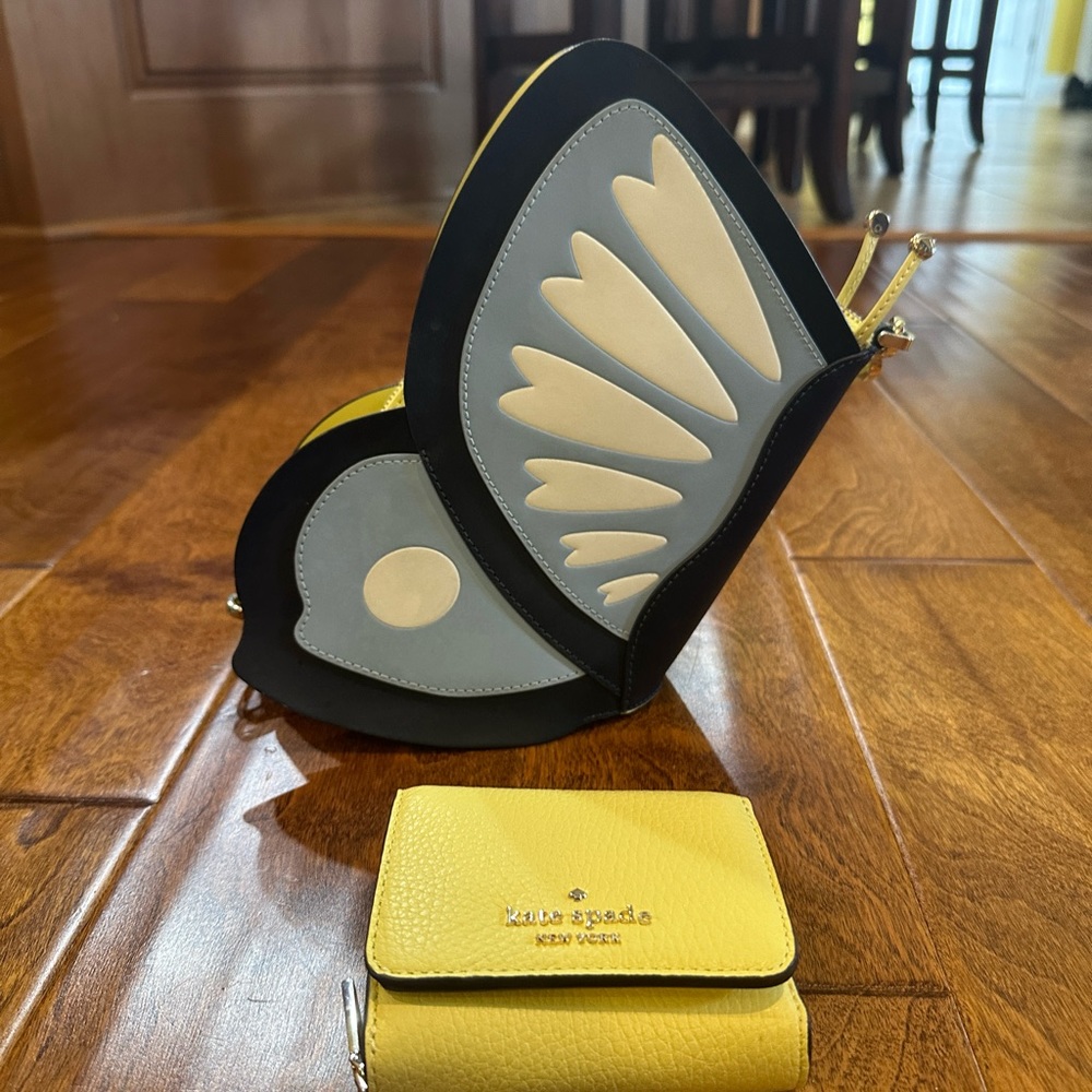 Kate Spade Bonnie Butterfly Crossbody Purse with Matching Wallet